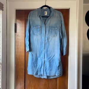Denim shirt dress &denim